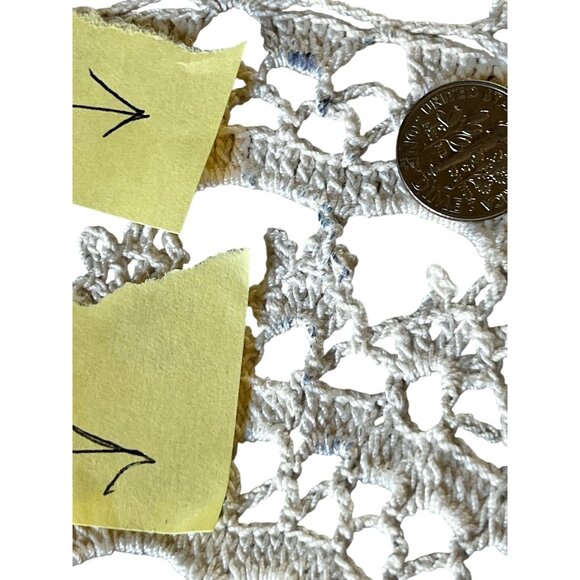 Handmade 22" Diameter Crocheted Cotton Doily - Picture 11 of 12